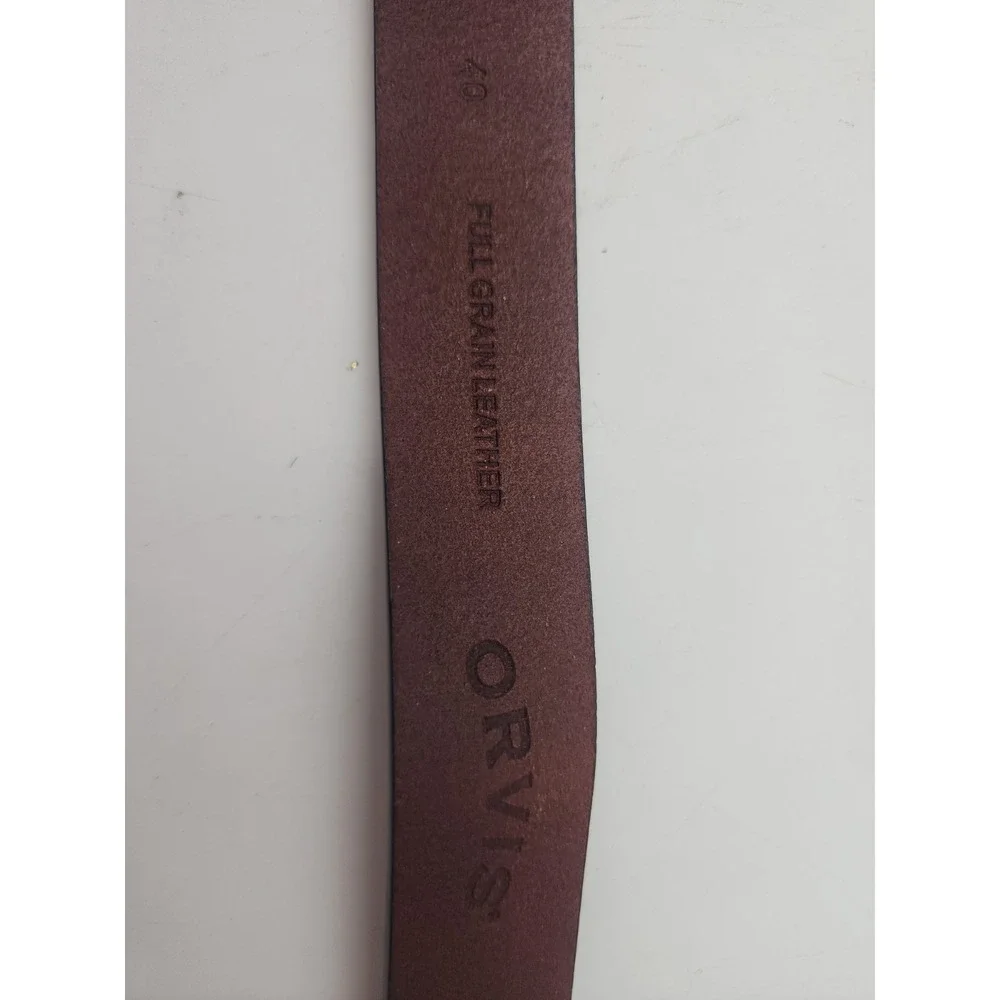 ORVIS Hoof Pick Belt, Brown Leather, Brass Buckle, Sz 40, 44.5